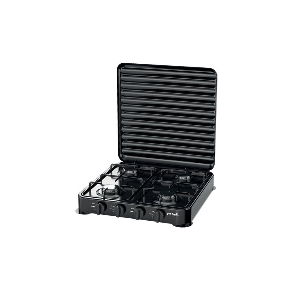 [H003BLK] Cocineta a gas 4 hornillas Echefpro negro