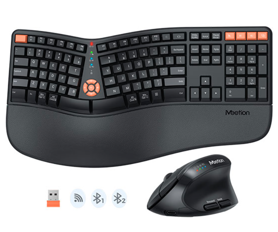 [20-01-074] Combo Teclado y Mouse Ergonómico Meetion