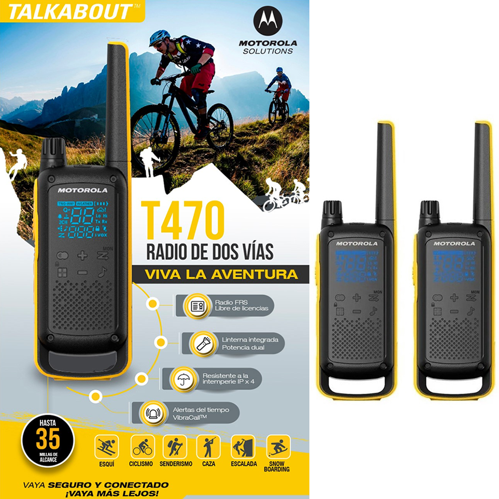 [c01_plus] Walkie Talkie Motorola Talkabout T470 - 2 Unidad