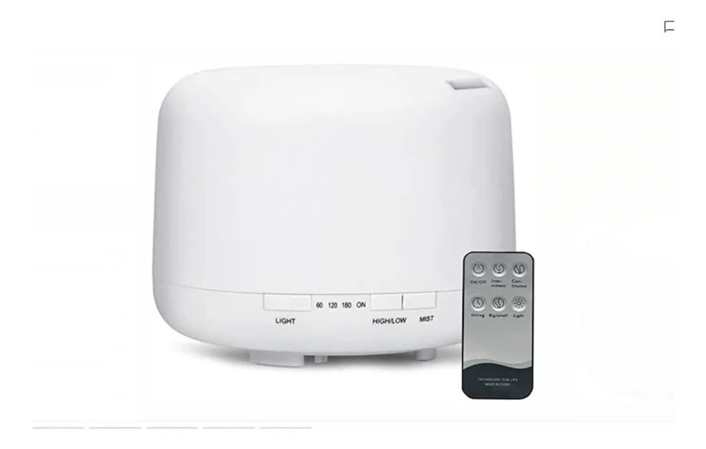 [68652] Humidificador Con Luz Led 7 Colores Con Control