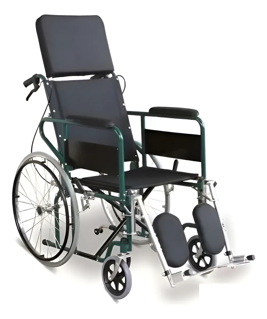 [SAL02113] Silla De Ruedas Tipo Camilla Impermeable Verde Con Negro