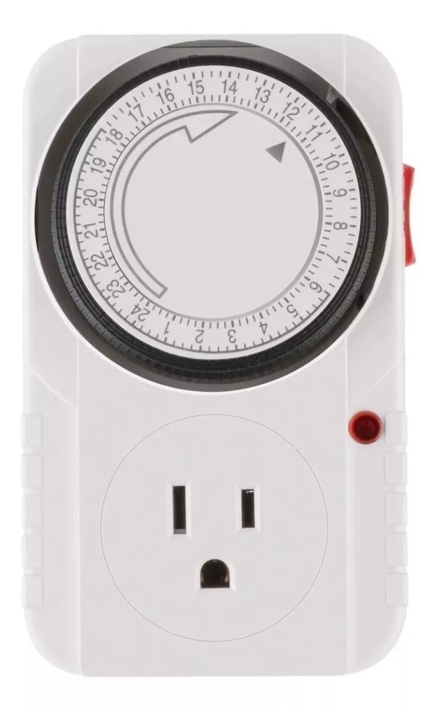 [P000000260] Temporizador Timer Analogico 24 Horas Adaptador