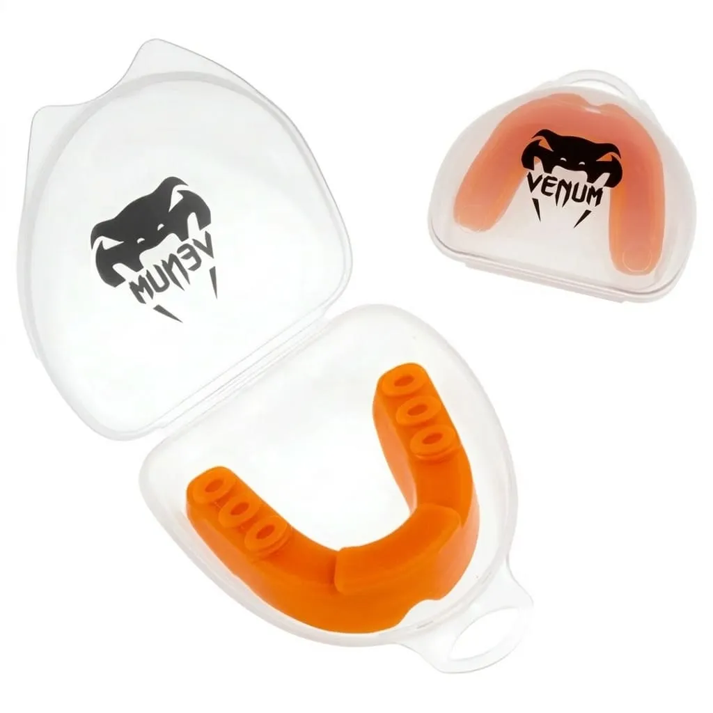 [P00000070946523-T] Protector Bucal Venum para Adulto - Con Estuche Doble Capa Sin Sabor - NARANJA