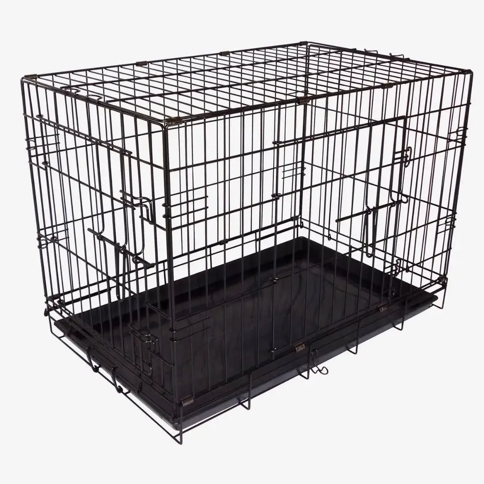 [31503G] JAULA METÁLICA PLEGABLE PARA MASCOTAS / PERRO - 122x73x81 cm.