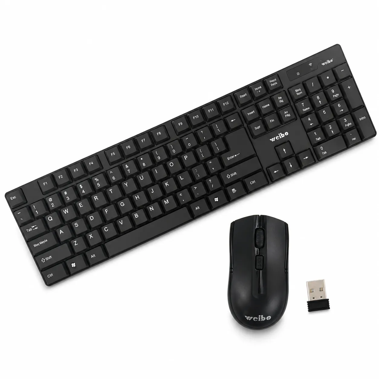 COMBO TECLADO Y MOUSE INALÁMBRICO WEIBO WB-8033 (2.4GHZ)