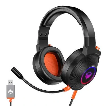 [03-03-056] Audifonos Gamer MT-HP012 Negro/Naranja Meetion