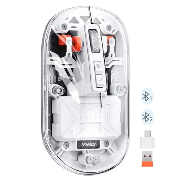 [14-01-091] Mouse Wireless MT-BTM005 Blanco Meetion