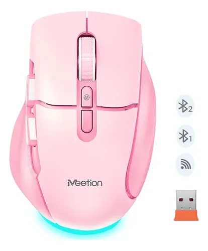 [14-01-115] Mouse Wireless BTM001 Rosado Meetion