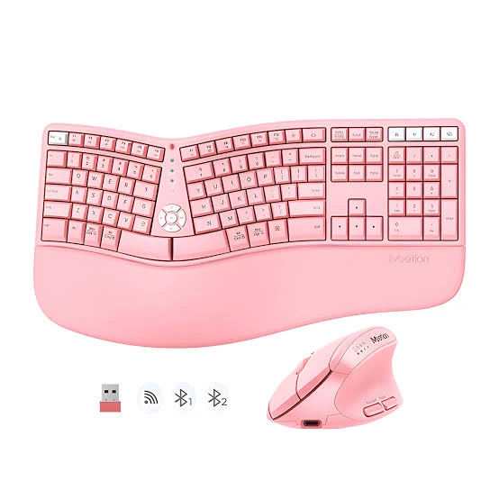 [20-01-094] Combo Teclado y Mouse Wireless MT-Director C2 Rosado Meetion