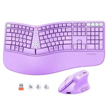[20-01-095] Combo teclado y mouse Wireless MT-Director C2 Purpura Meetion