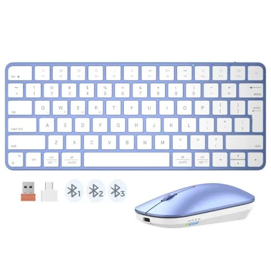[20-01-101] Combo Wireless Mouse-teclado Ikey C210 Purpura Meetion