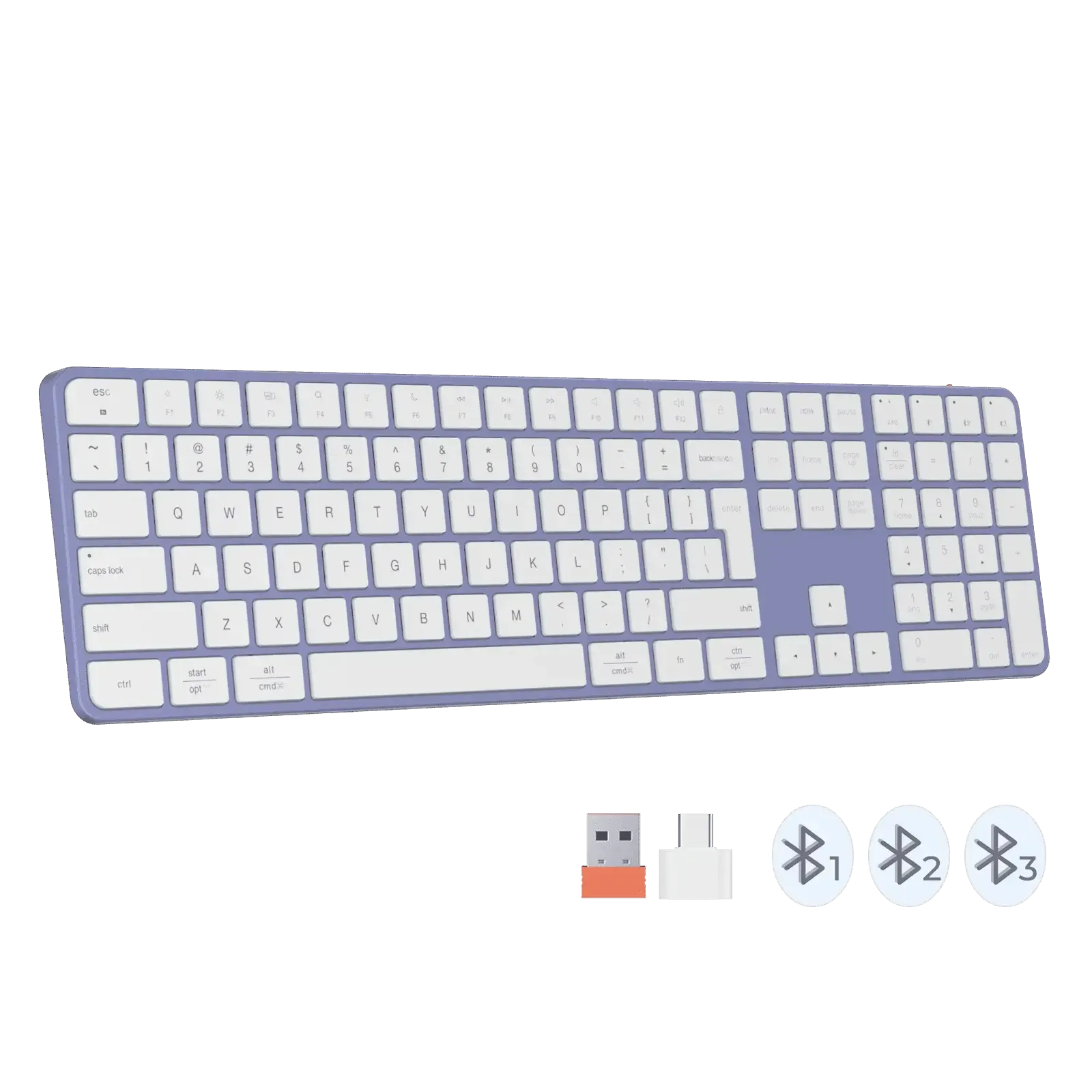 [20-01-115] Teclado Wireless Ikey K230 Purpura Meetion