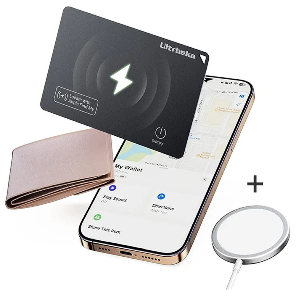 Rastreador para Billetera – Apple Find My iOS Airtag Recargable