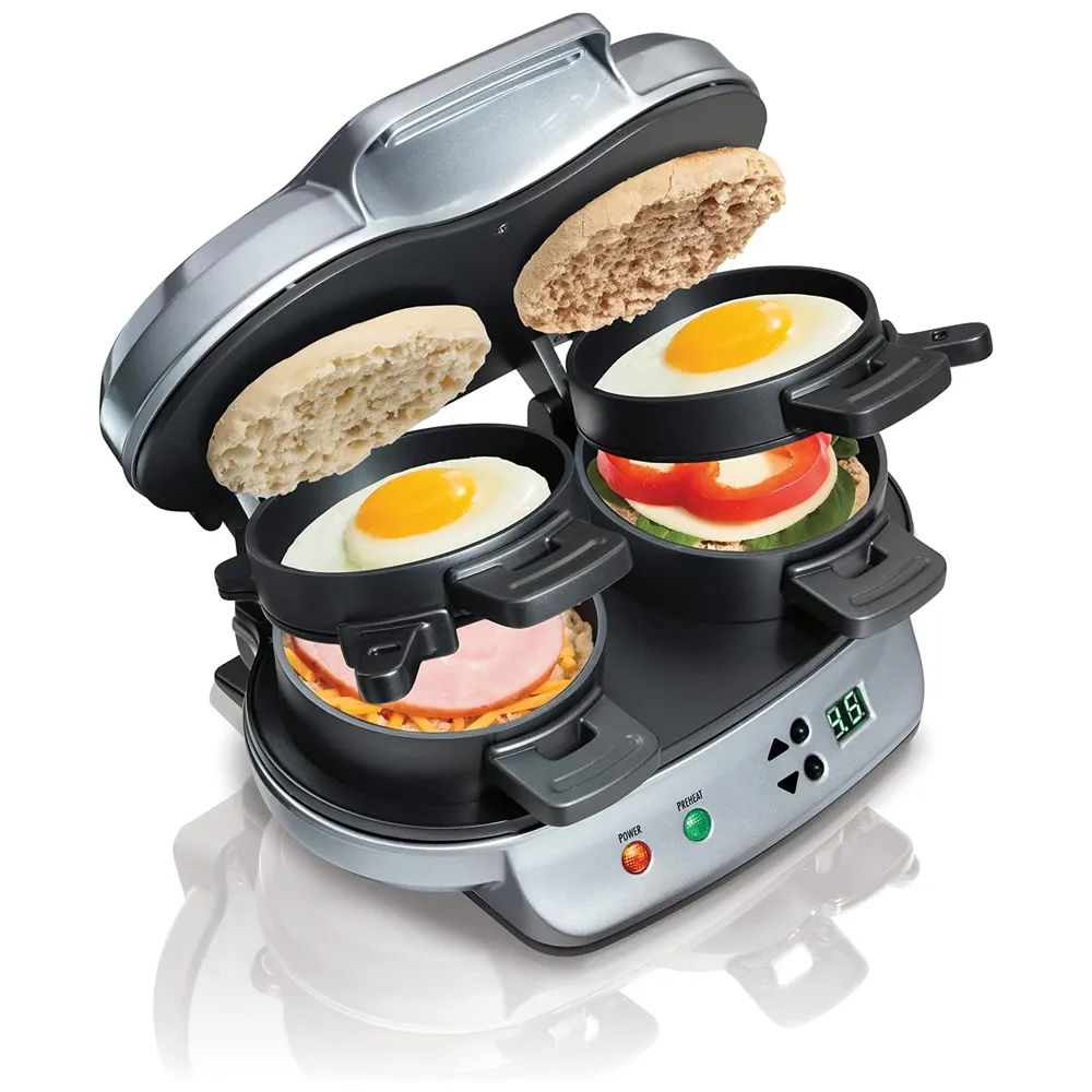Sandwichera  Doble Hamilton Beach Con Temporizador  25490