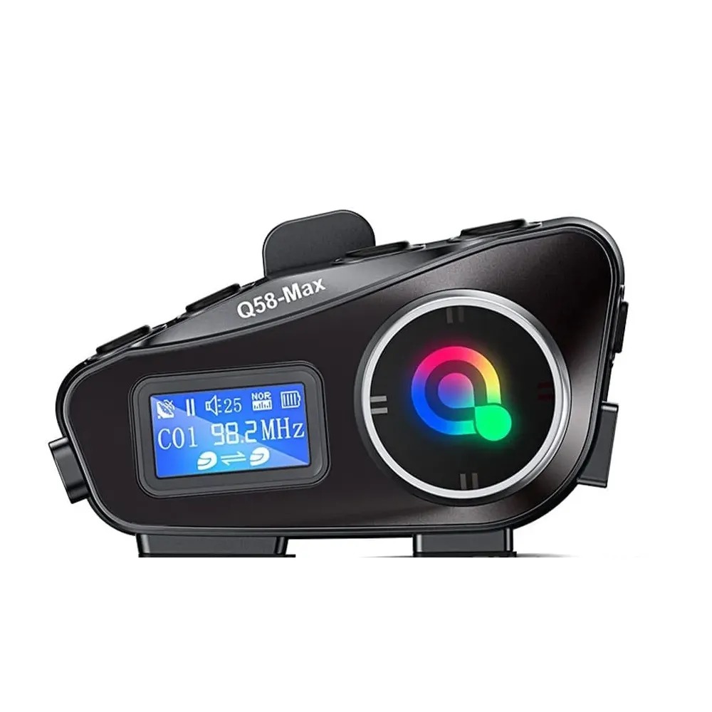 Intercomunicador Para Casco de Moto Q58 Max 500m FM Bluetooth Musica