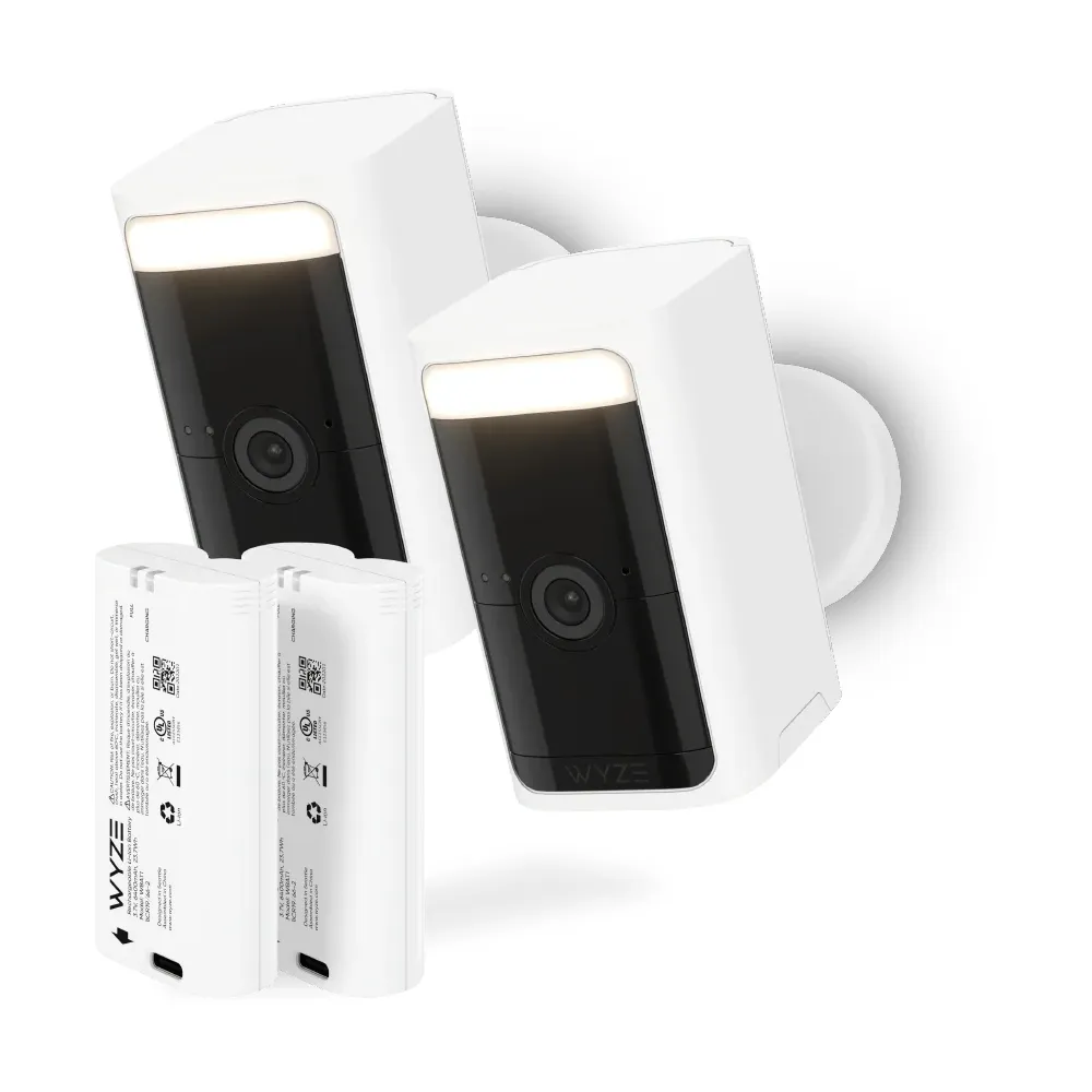 Camara Seguridad Wifi Con Batería Wyze Battery Cam Pro 2.5k Ip65 Microsd 2 Pack