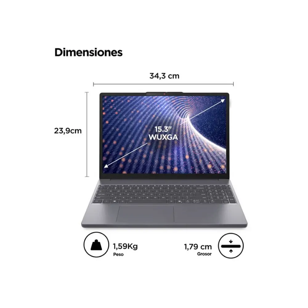 Laptop Lenovo Ideapad Slim 3 15arp10 Ryzen 7 7735hs 16gb Ram 512gb SSD 15.3 Gris