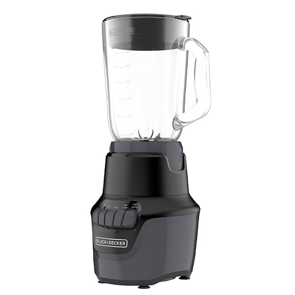 Licuadora black decker hilex 800W jarra de vidrio 1.5 LTS 4 VEL. negra